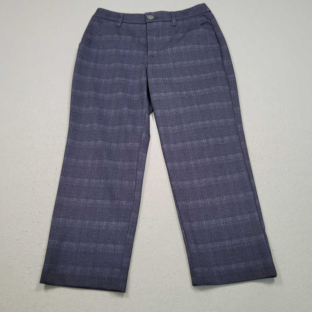 Democracy Absolution Blue‎ Plaid Ankle Pants 10P Petite BP2459IV5E Womens